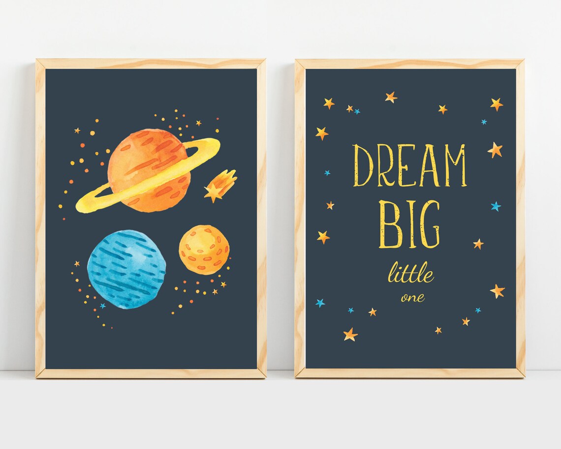 Outer Space Nursery Art Print for Kids Room Decor - Image 5