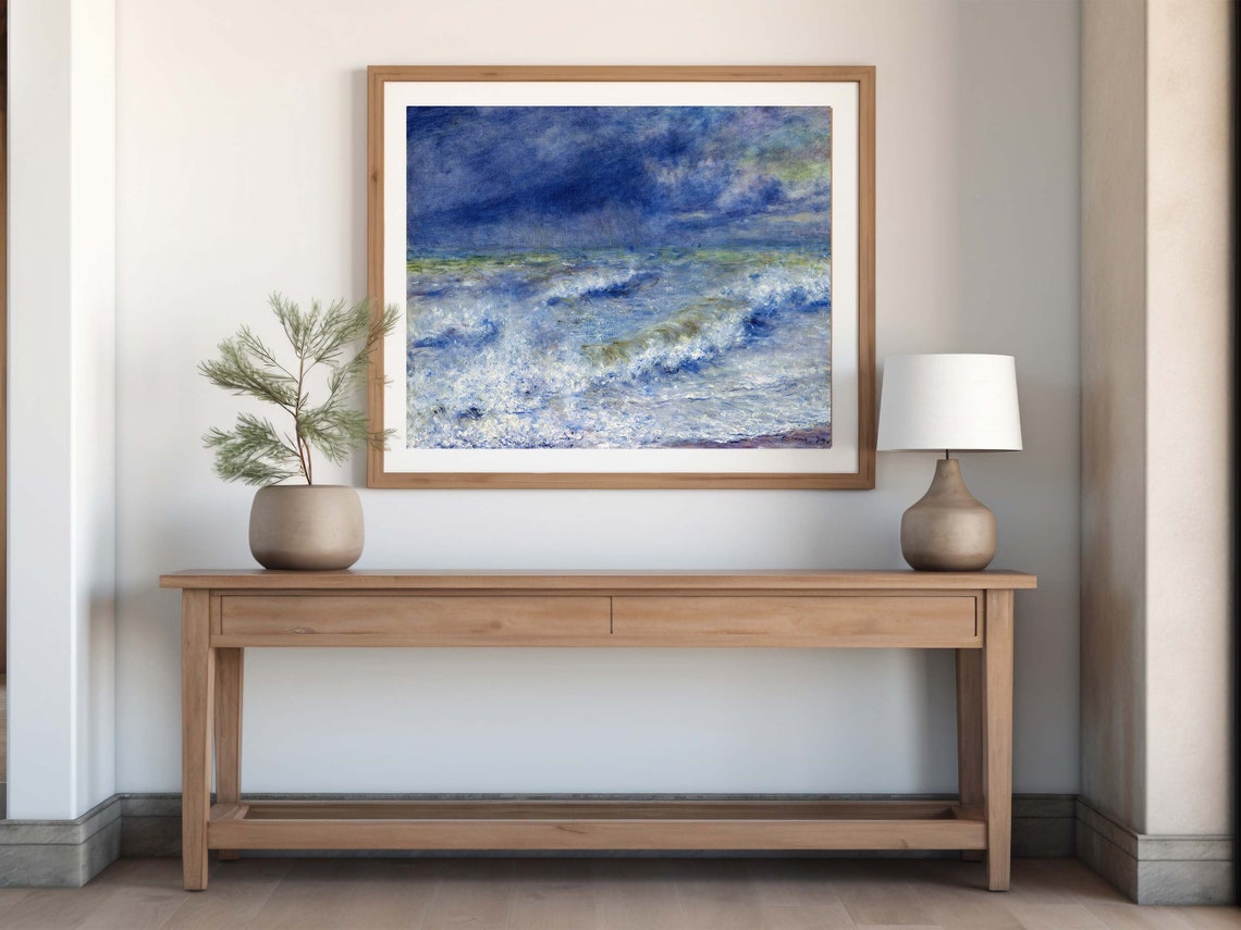 Pierre Auguste Renoir The Wave Impressionist Stormy Sea Poster - Image 7