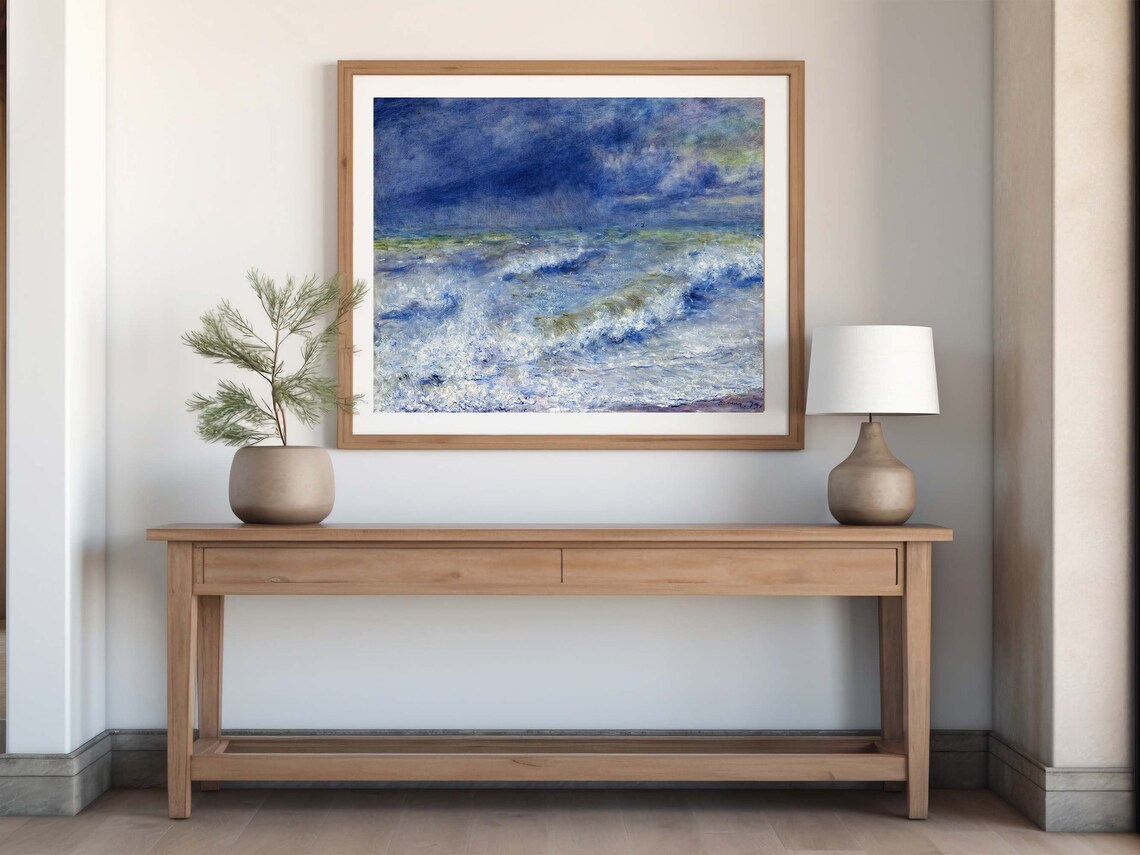 Renoir Seascape Vintage Wall Art Pierre Auguste Renoir The Wave Impressionist Landscape Painting Blue Sea Print Ocean Print - Image 7