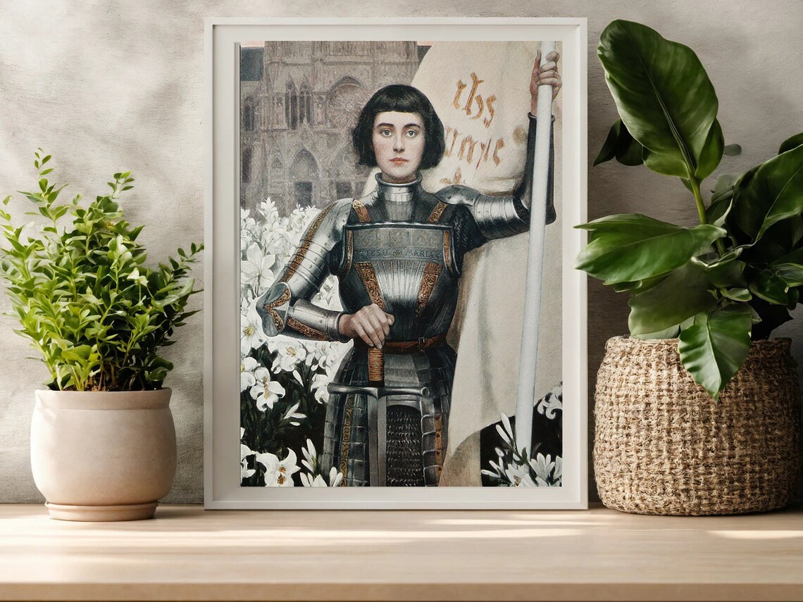Saint Joan of Arc Albert Lynch Armored Knight Historical Portrait Poster