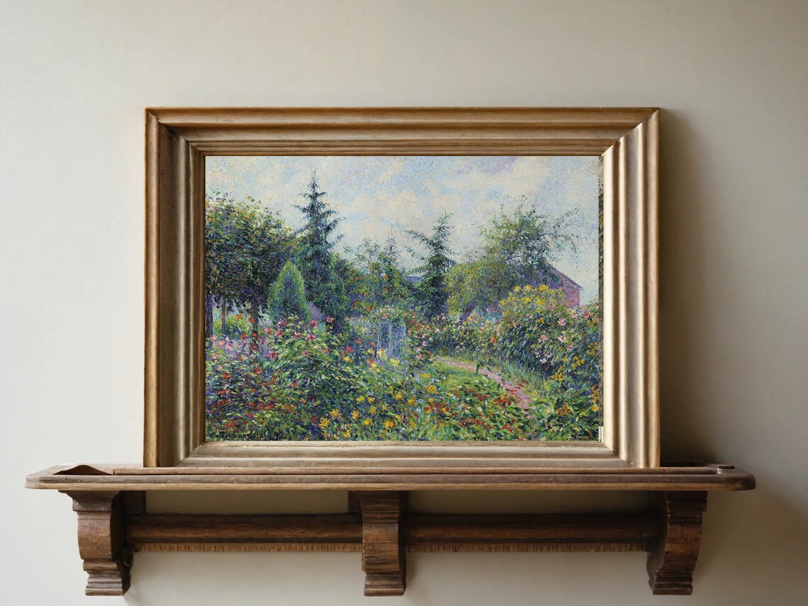 Camille Pissarro Garden and Chicken Coop Flower Garden Poster - Image 8