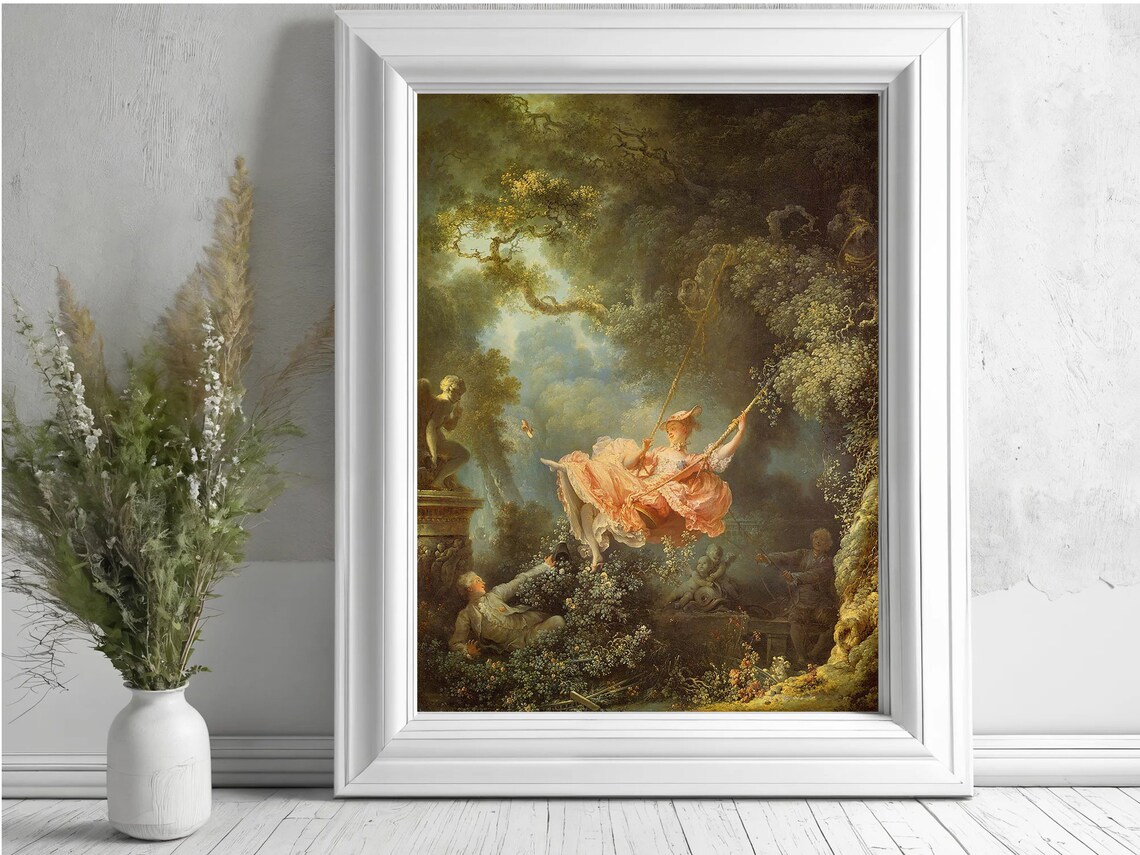 Jean Honore Fragonard The Swing Rococo Garden Romance Painting Poster - Image 7