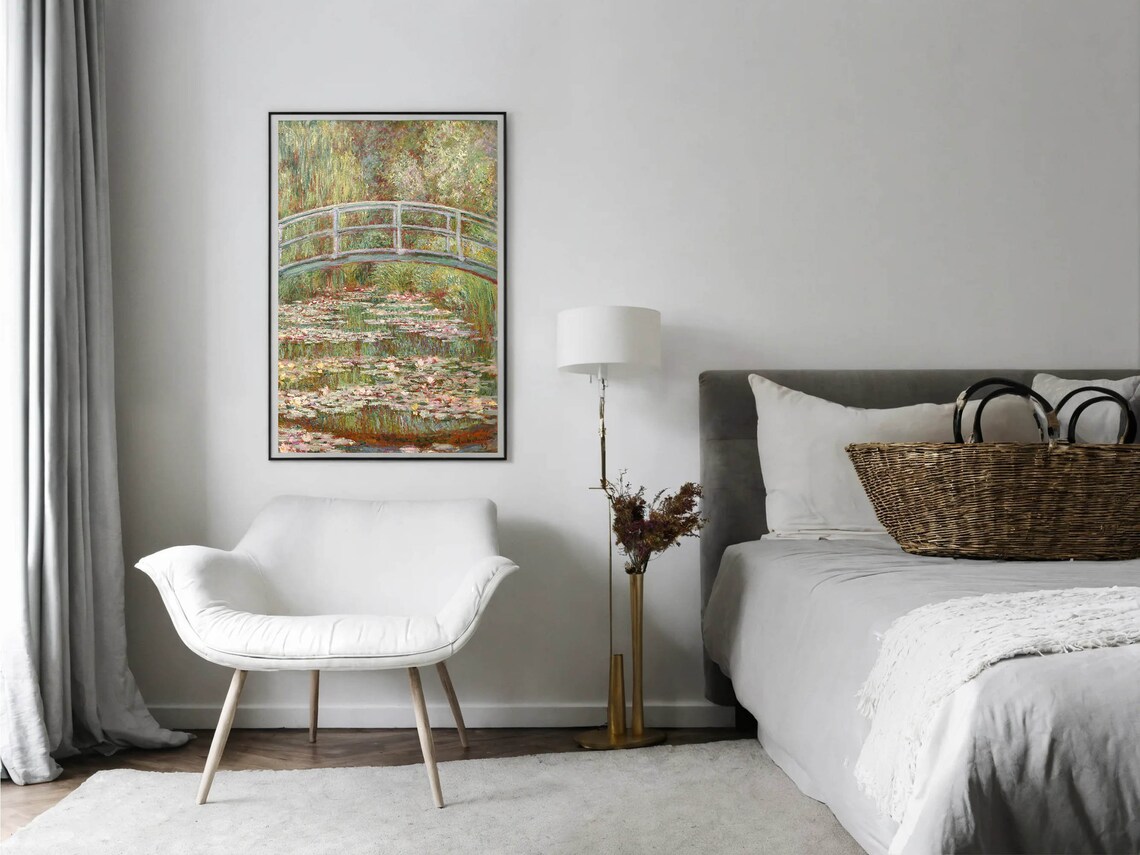 Claude Monet Bridge over a Pond of Water Lilies Garden Poster - Image 8