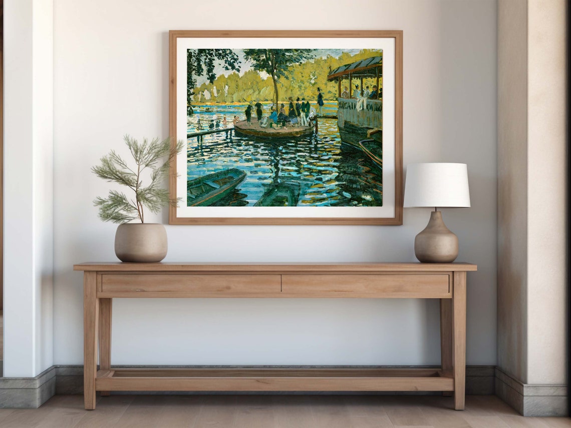 Claude Monet La Grenouillere Seine Bathing Spot Riverside Print - Image 5