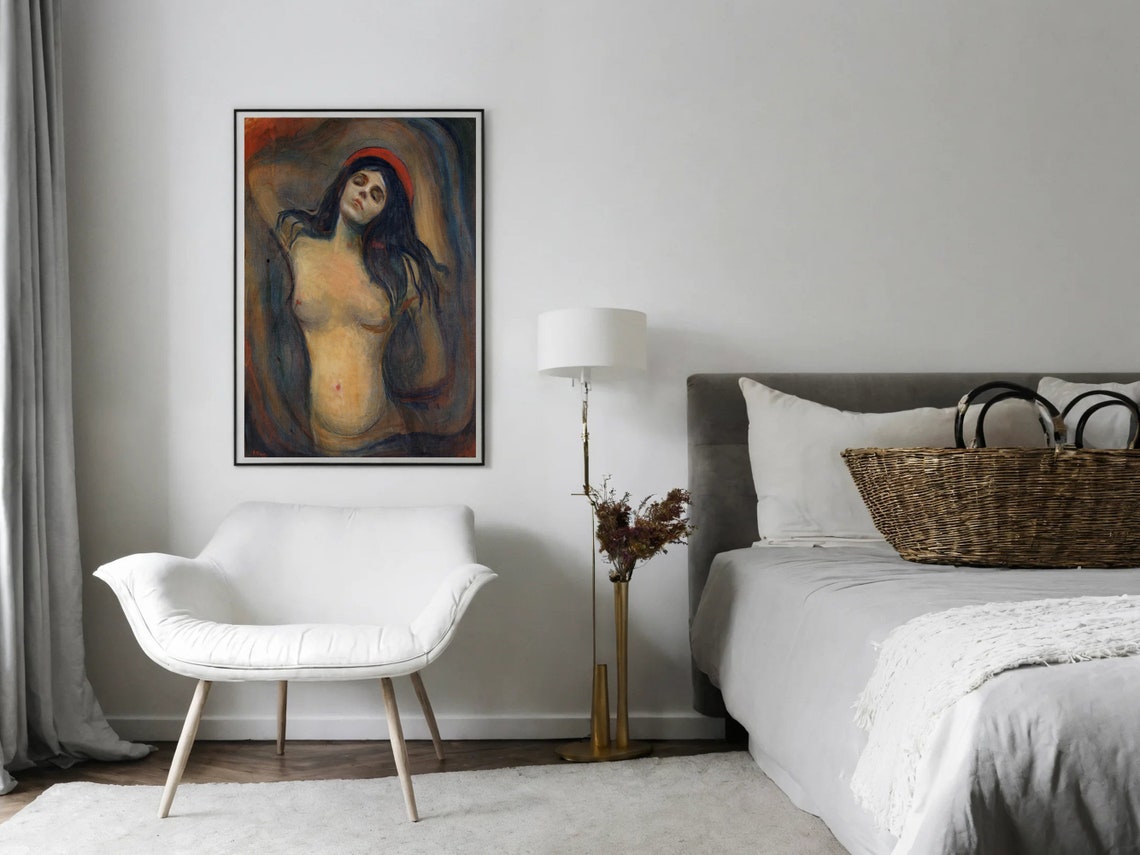 Munch Madonna Iconic Red Halo Figure Expressionist Masterpiece Poster - Image 3