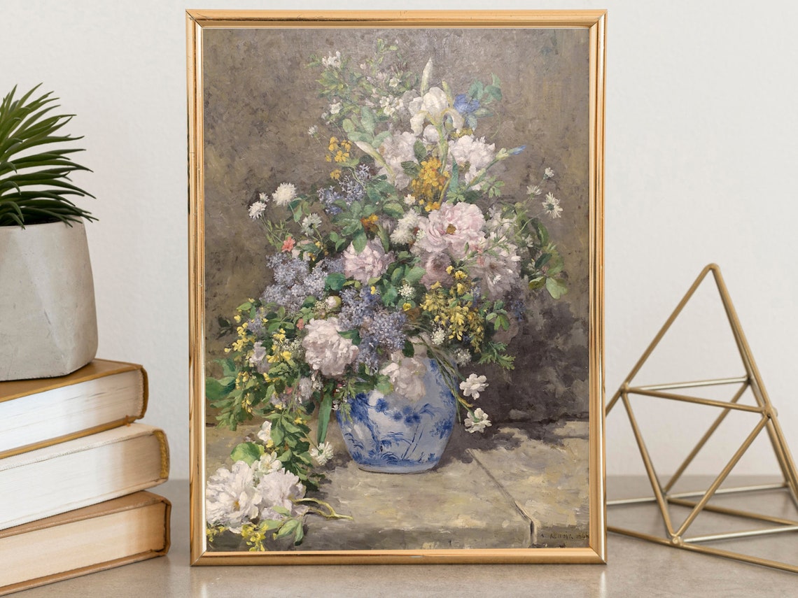Pierre Auguste Renoir Spring Bouquet Floral Still Life Painting Print