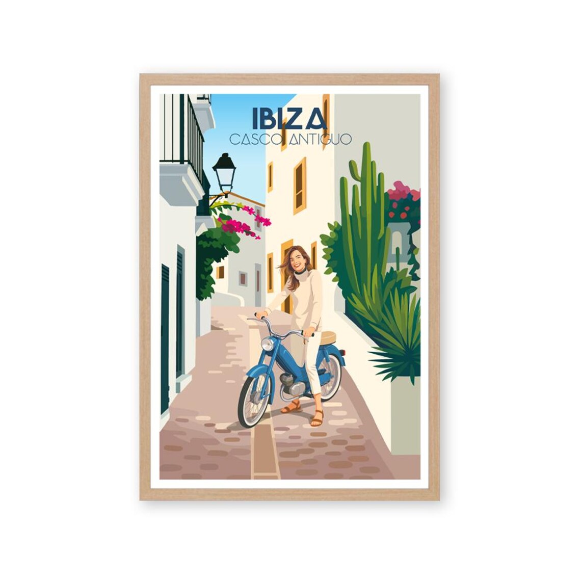 Ibiza Poster, Vintage Travel Illustration