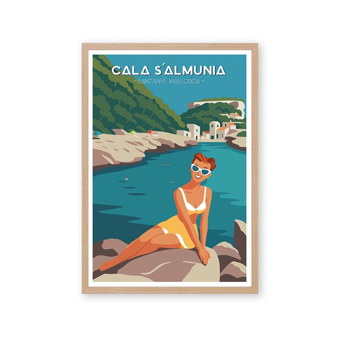 Cala Almunia Mallorca Travel Poster