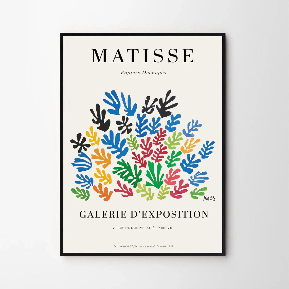 Matisse Papiers Decoupes Colorful Paper Cutout Bouquet Poster - Image 2