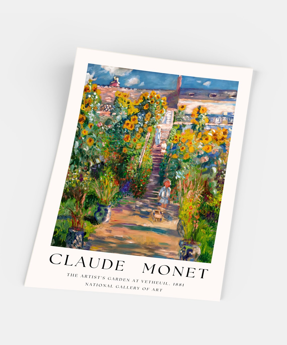 Claude Monet The Artists Garden at Vetheuil 1881 Museum Poster - Image 5