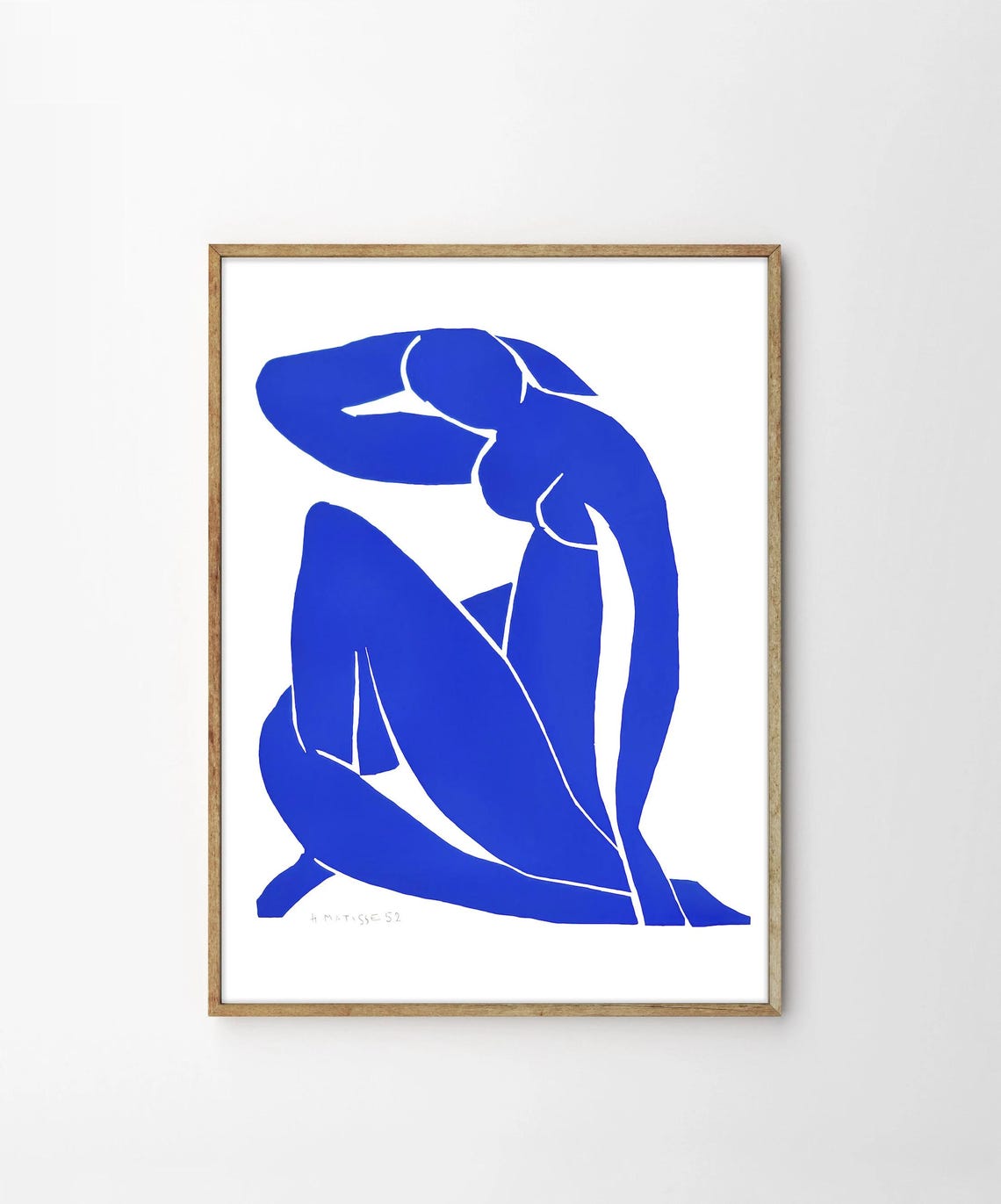 Matisse Blue Nude Paper Cutout Poster with Abstract Figure Art - Image 3