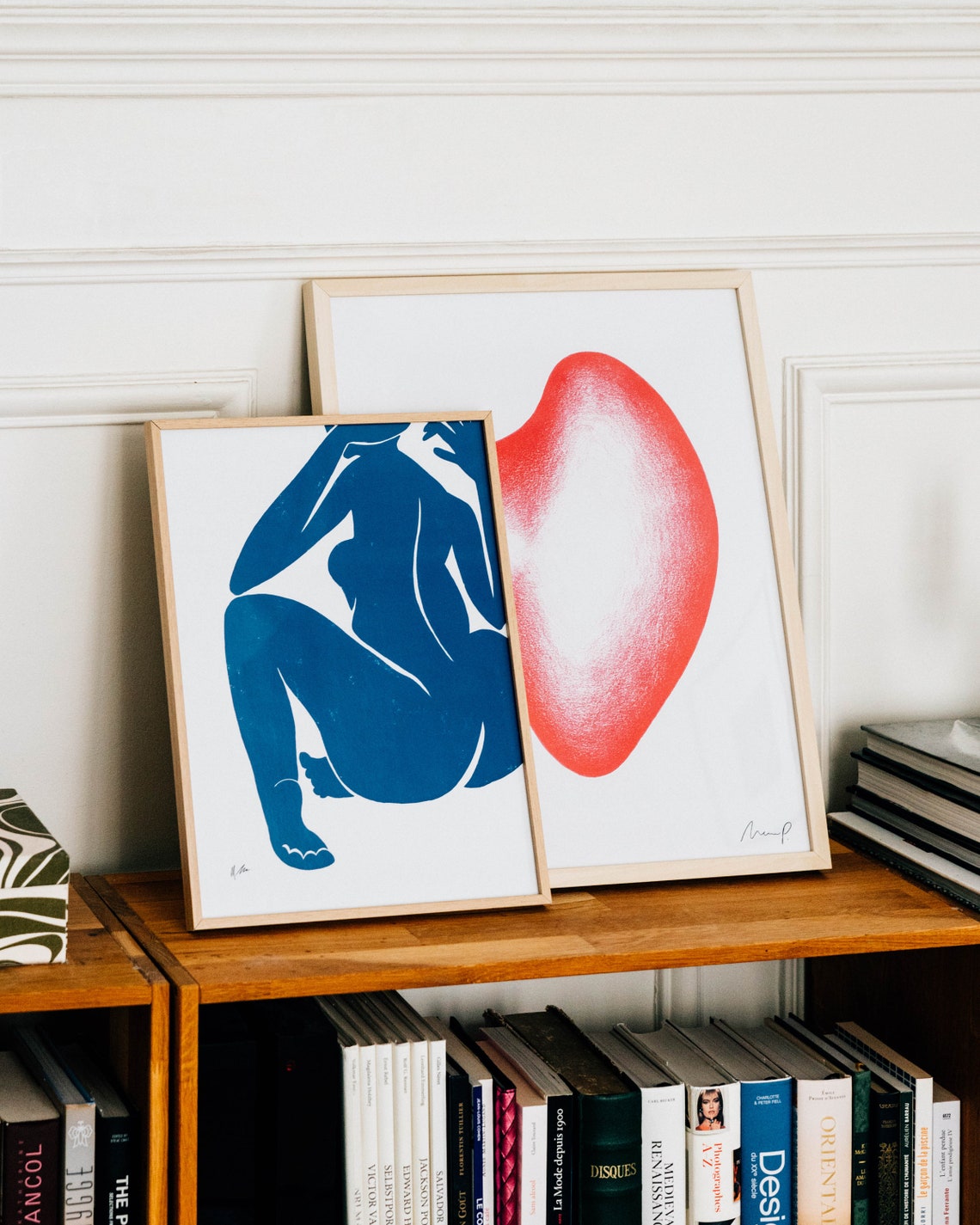 Red Organic Blob Bold Sculptural Minimalist Abstract Art Poster - Image 3