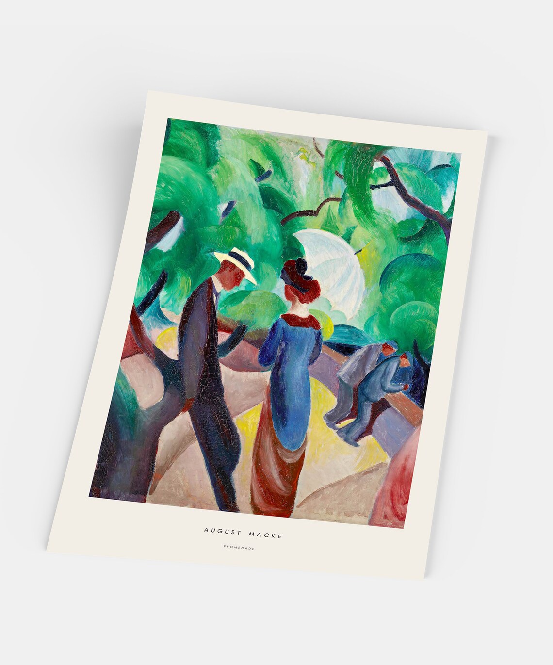 August Macke Promenade Couple Walking Park Parasol Art Poster - Image 3