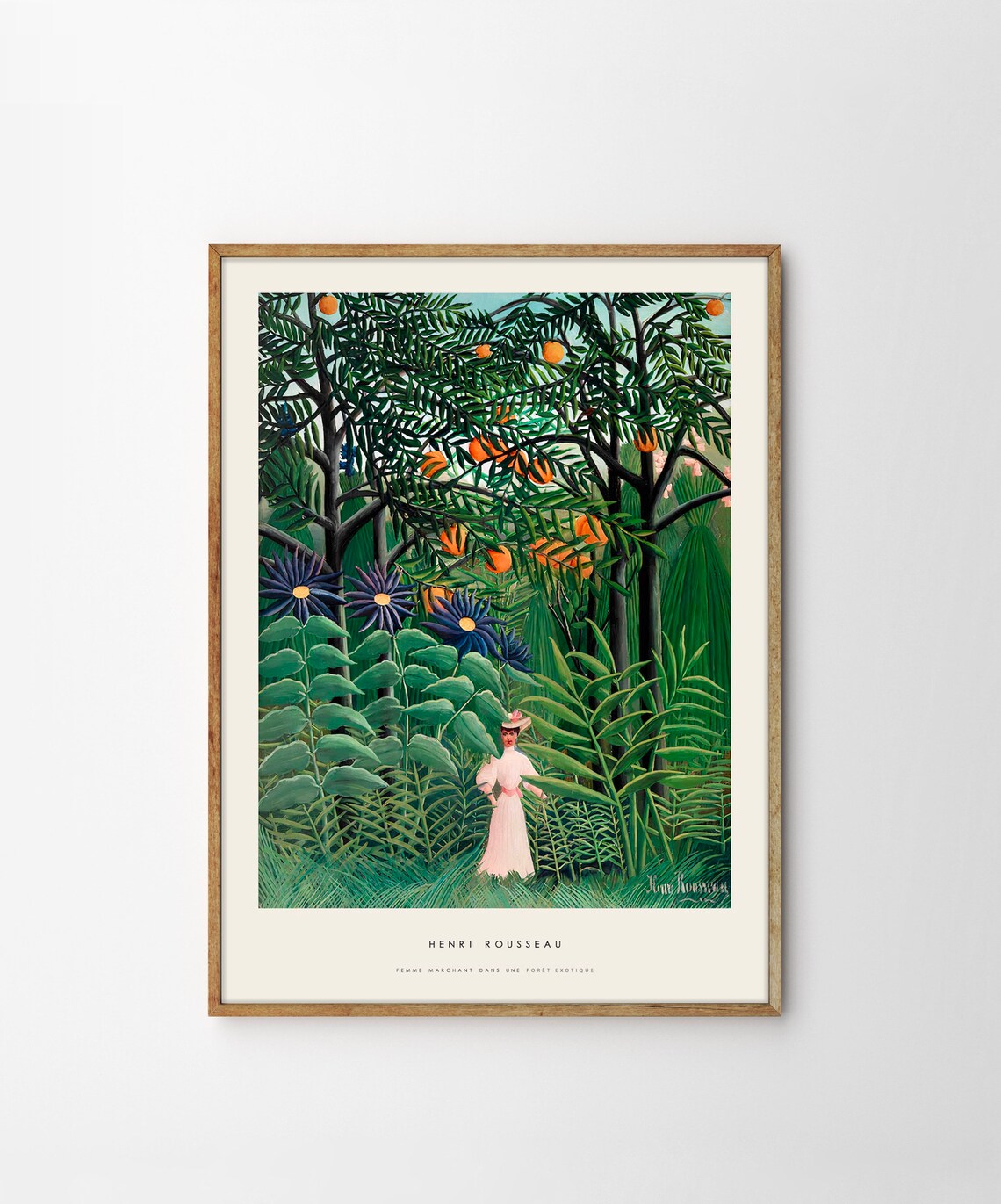 Rousseau Woman Walking in an Exotic Forest Art Print - Image 4
