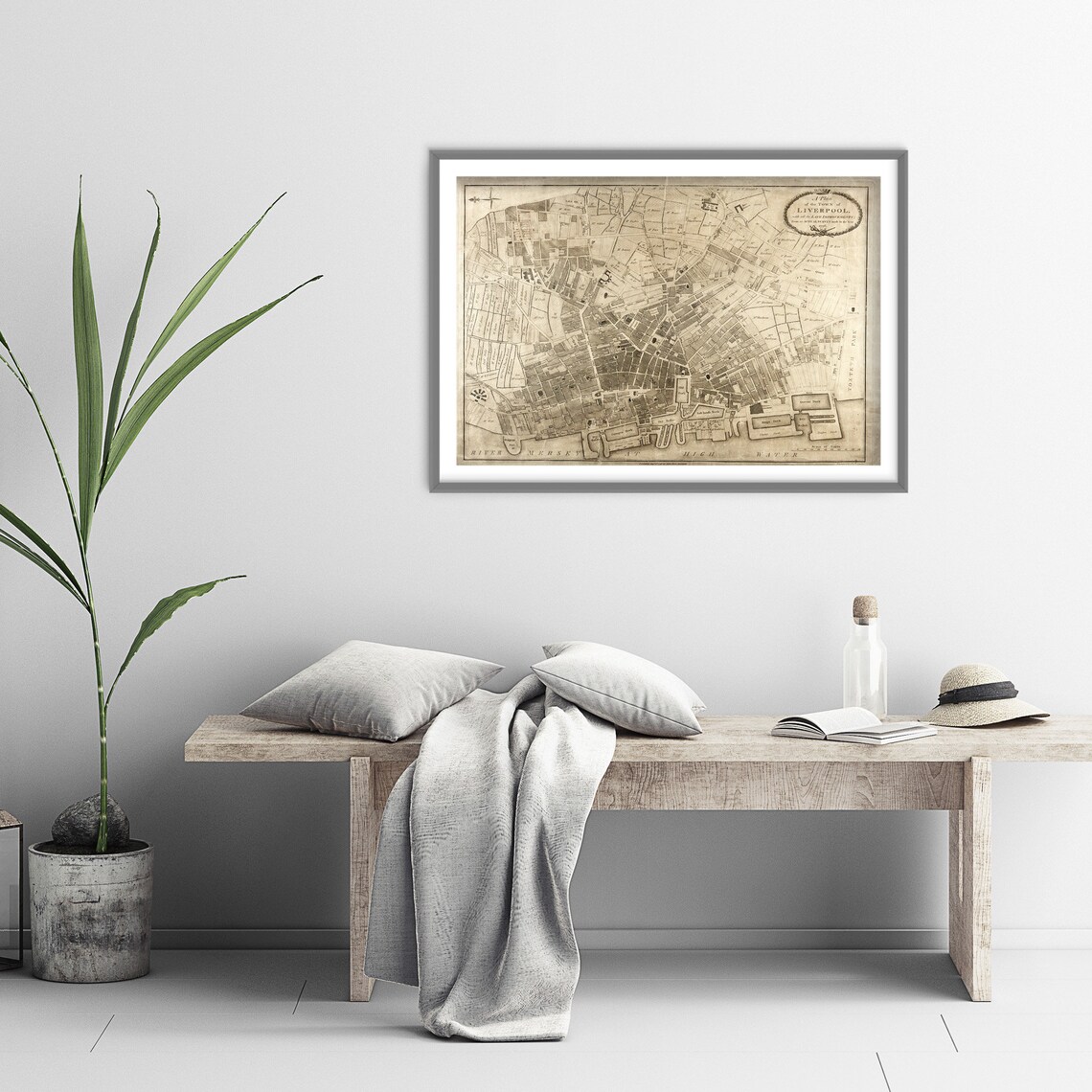 Historic Liverpool Map From 1796, Travel Poster - Image 3