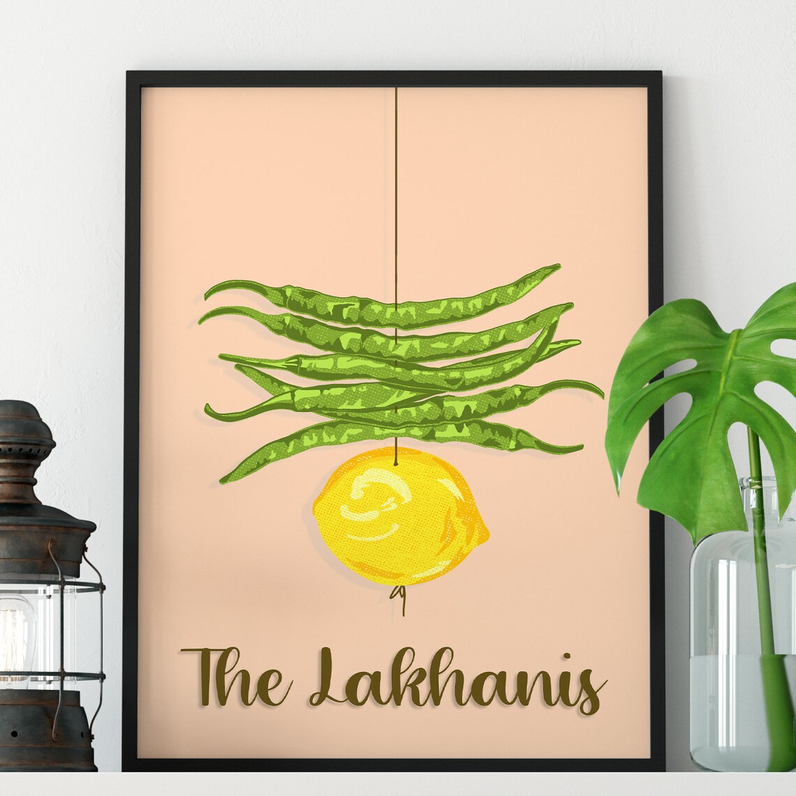 Personalised Najaarnazaar Peach Indian Art Print - Image 2