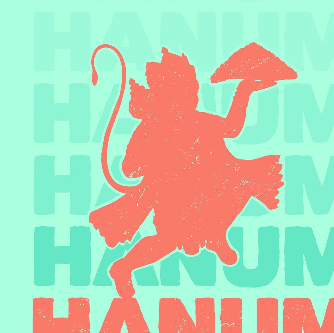 Hanuman Indian Desi Art Print - Image 2
