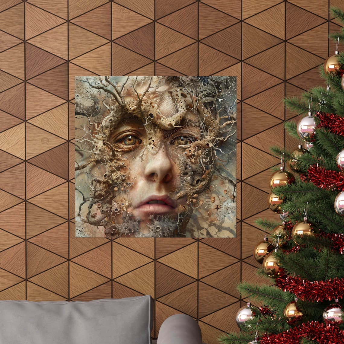 Tree Man Portrait - Surreal Nature Wall Art - Image 4