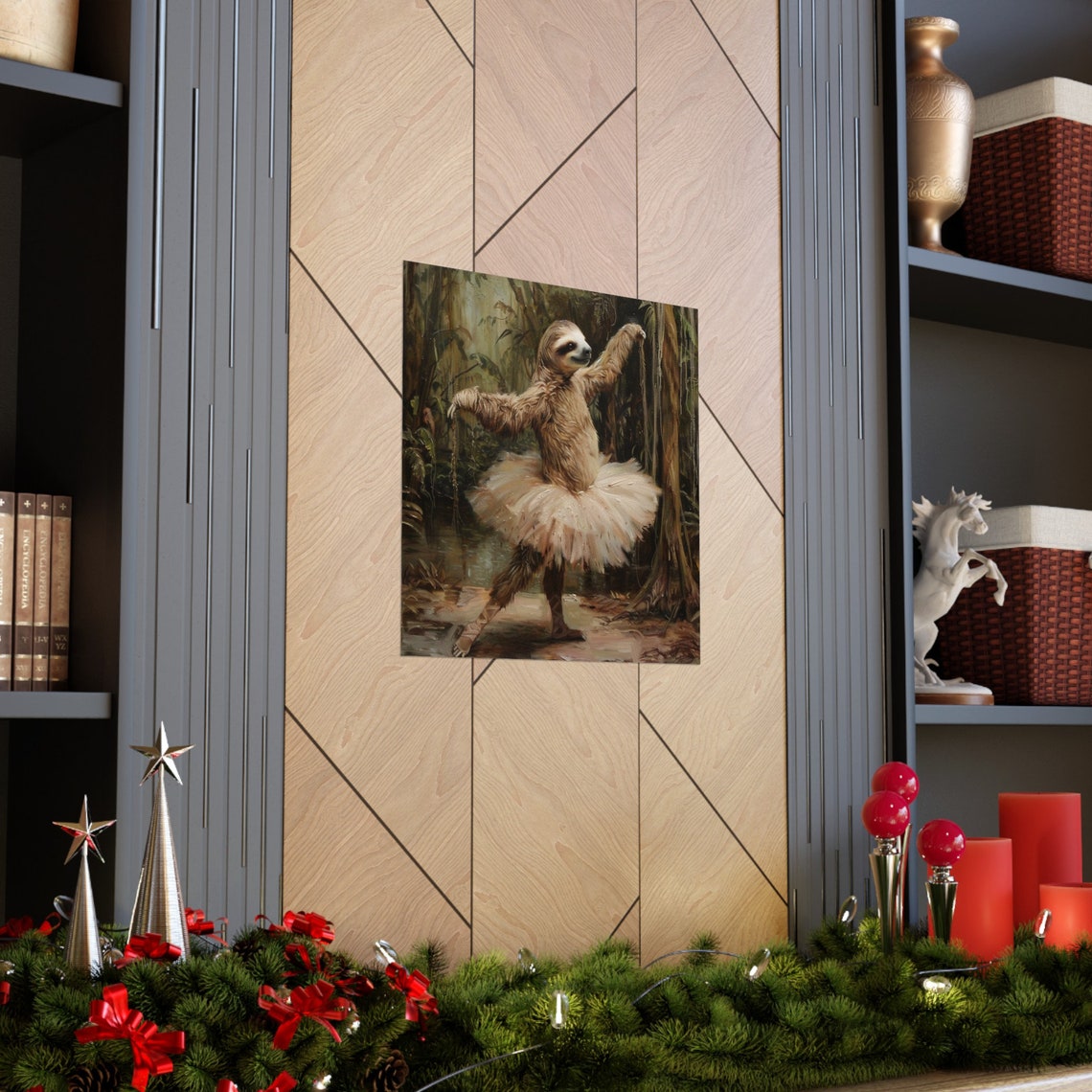 Sloth Ballerina, Funny Abstract Humor Poster - Image 3