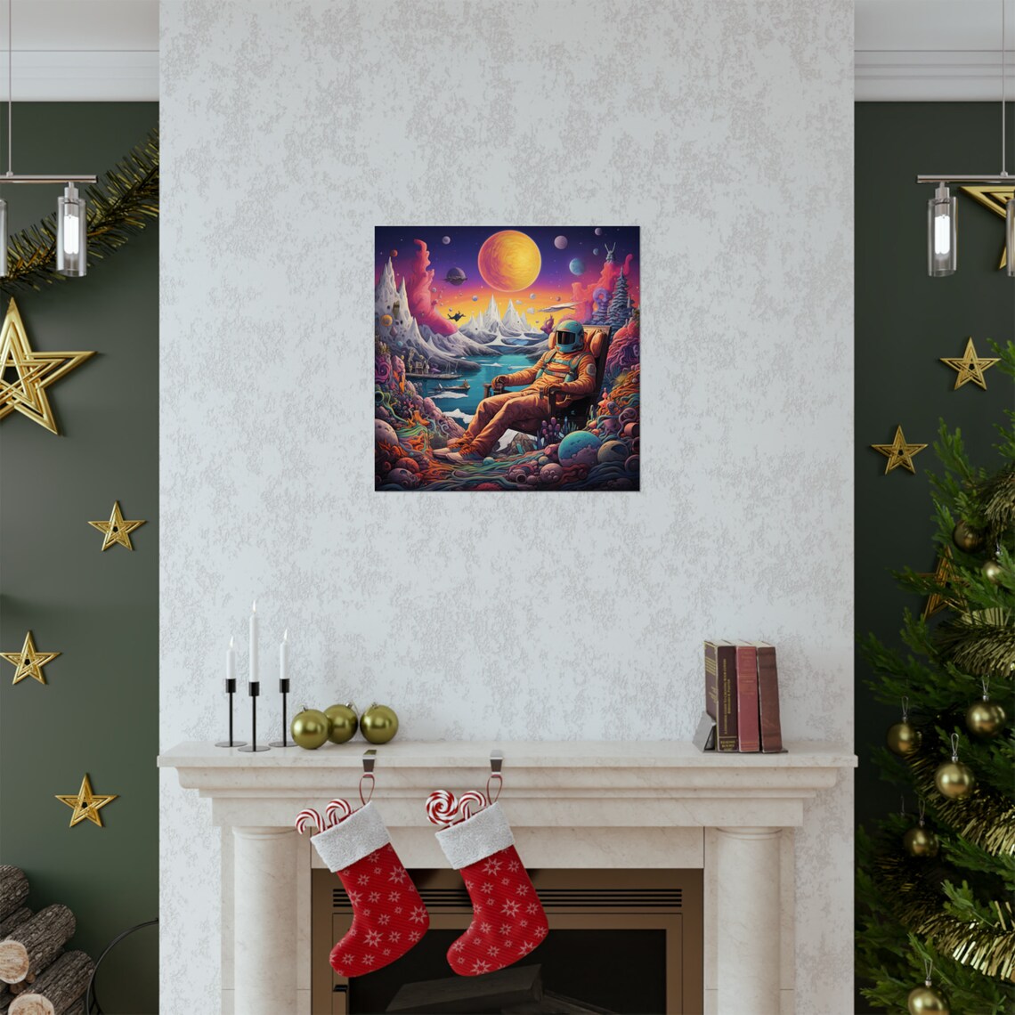 Space Man Landscape, Abstract Deep Space Poster - Image 2
