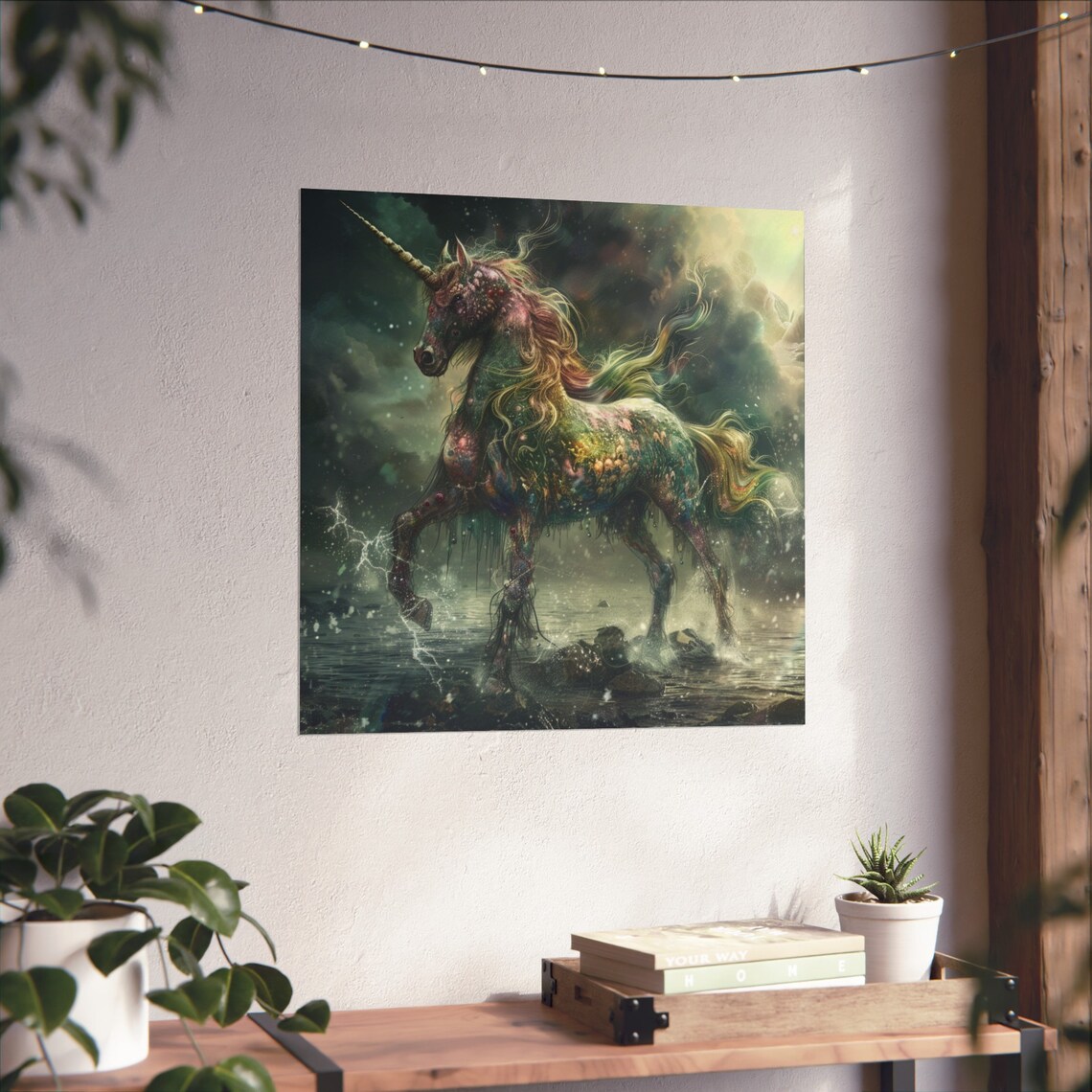 Zeus Unicorn Greek Mythology Fantasy Poster