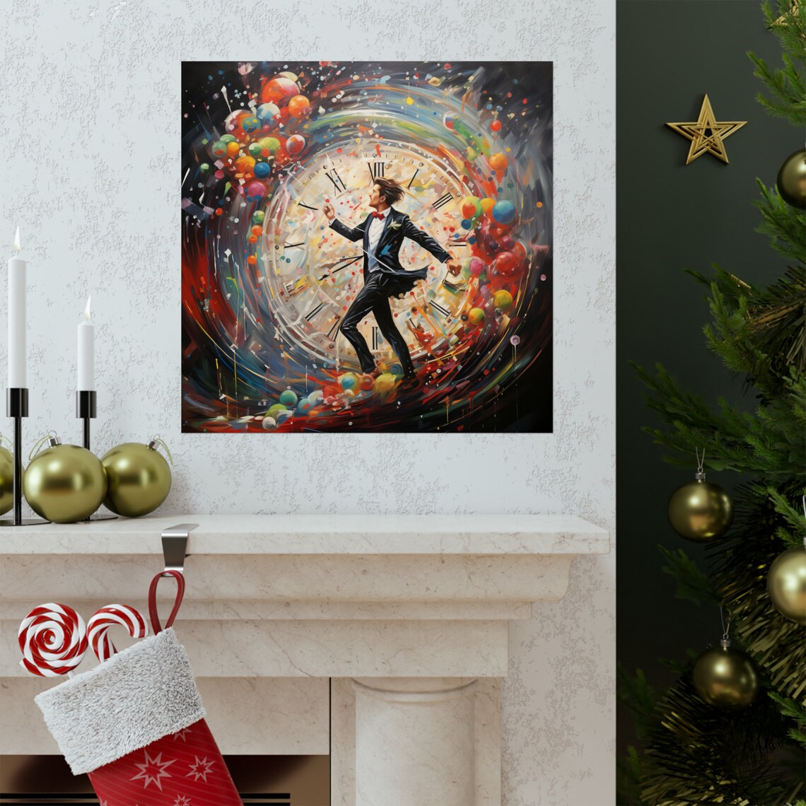 Time Loop, Trippy Poster With Giant Clock - Image 4