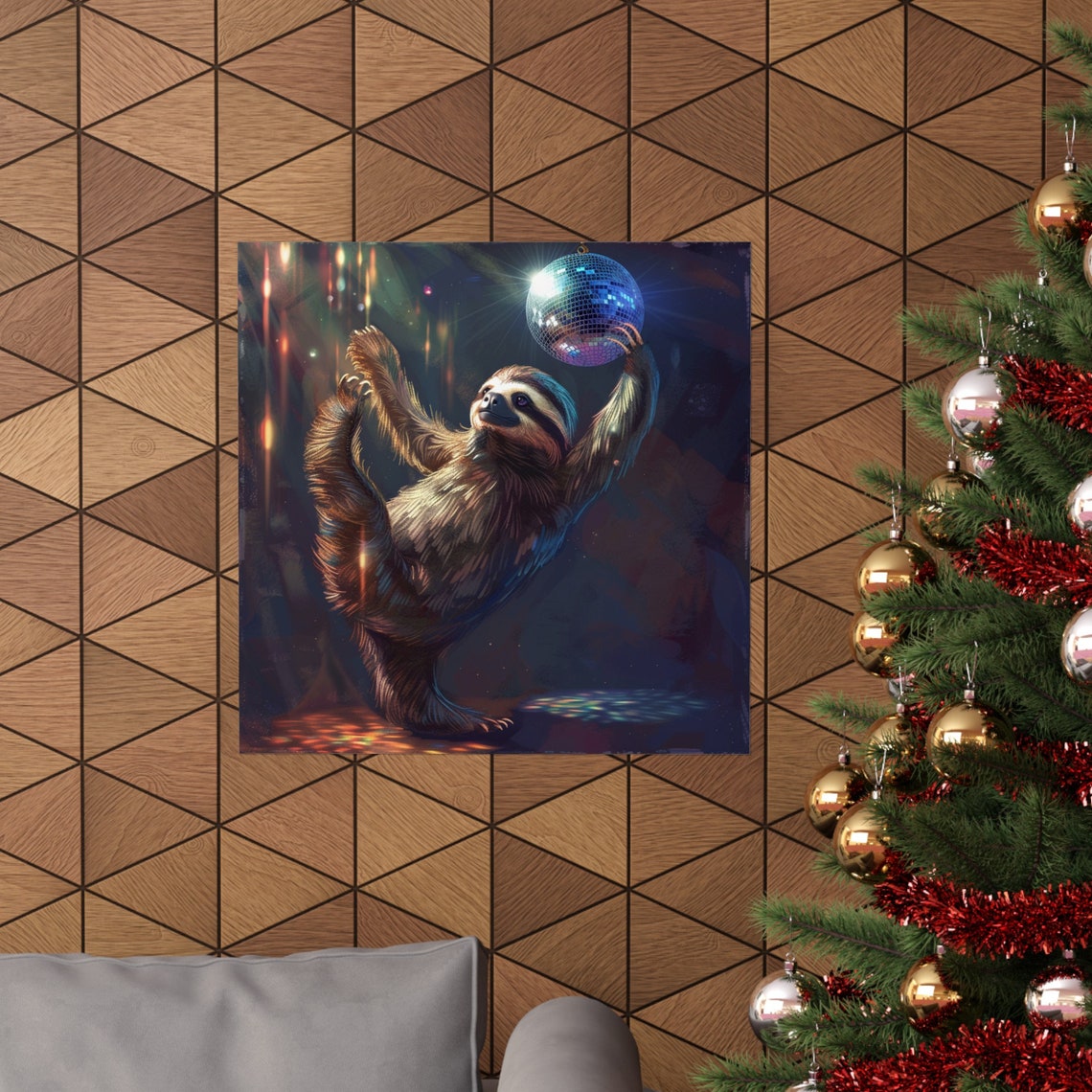 Sloth Dancing In The Club, Funny Sloth Poster - Image 4