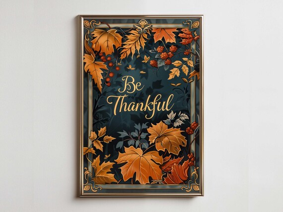 Colorful Thanksgiving Art Vintage Maximalist Home Decor Farmhouse Wall Rustic French Country Cozy Cottage Core