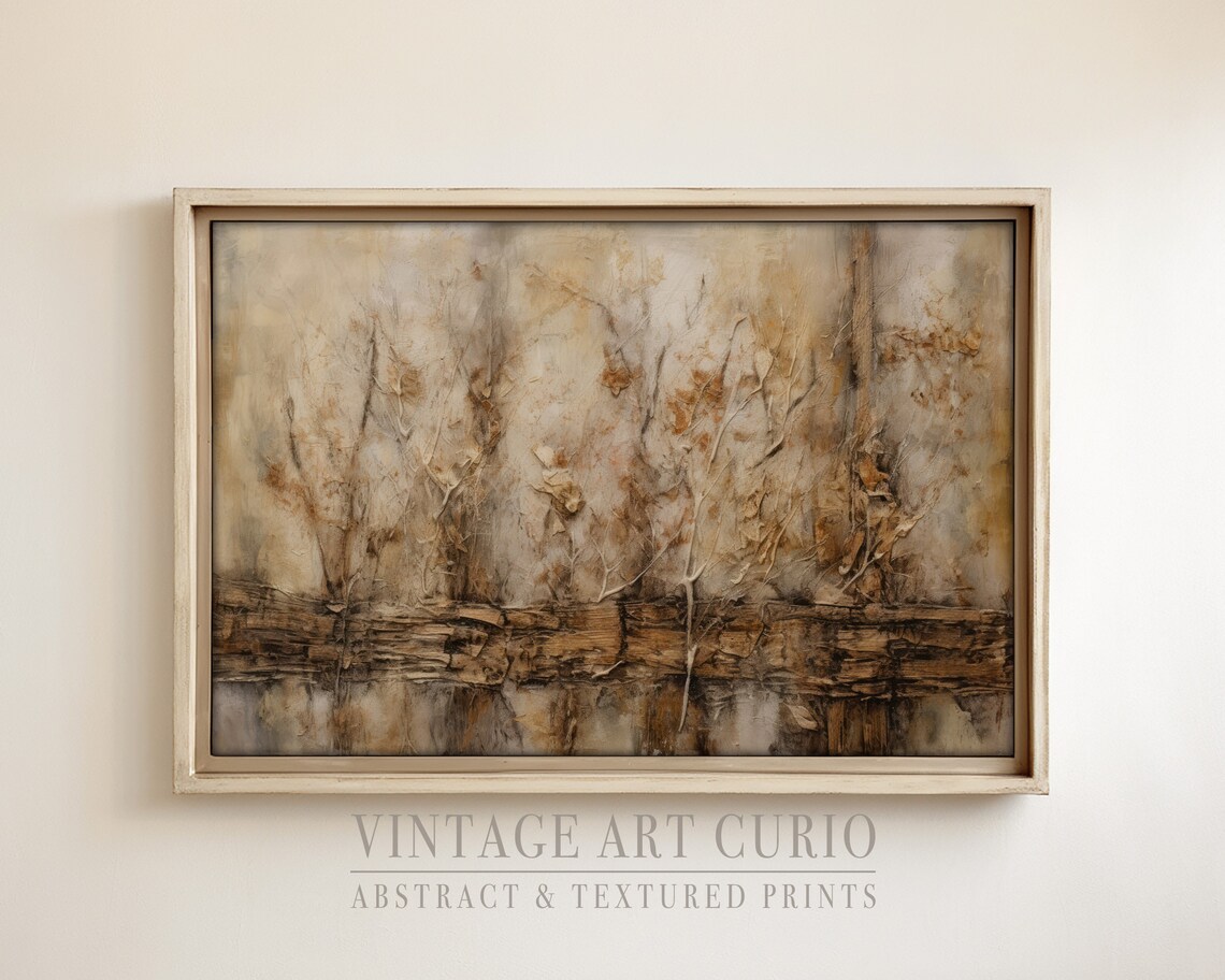 Farmhouse Abstract Wall Art Print, Wabi Sabi Texture