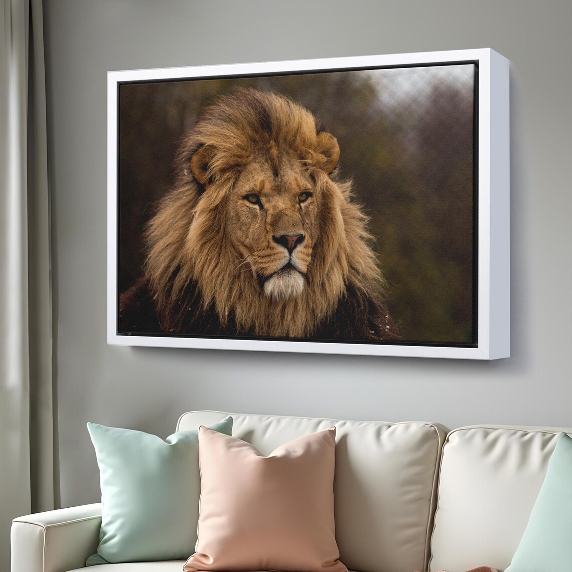 Majestic Wild Male Lion Portrait Wildlife Photography Art Poster - Image 3
