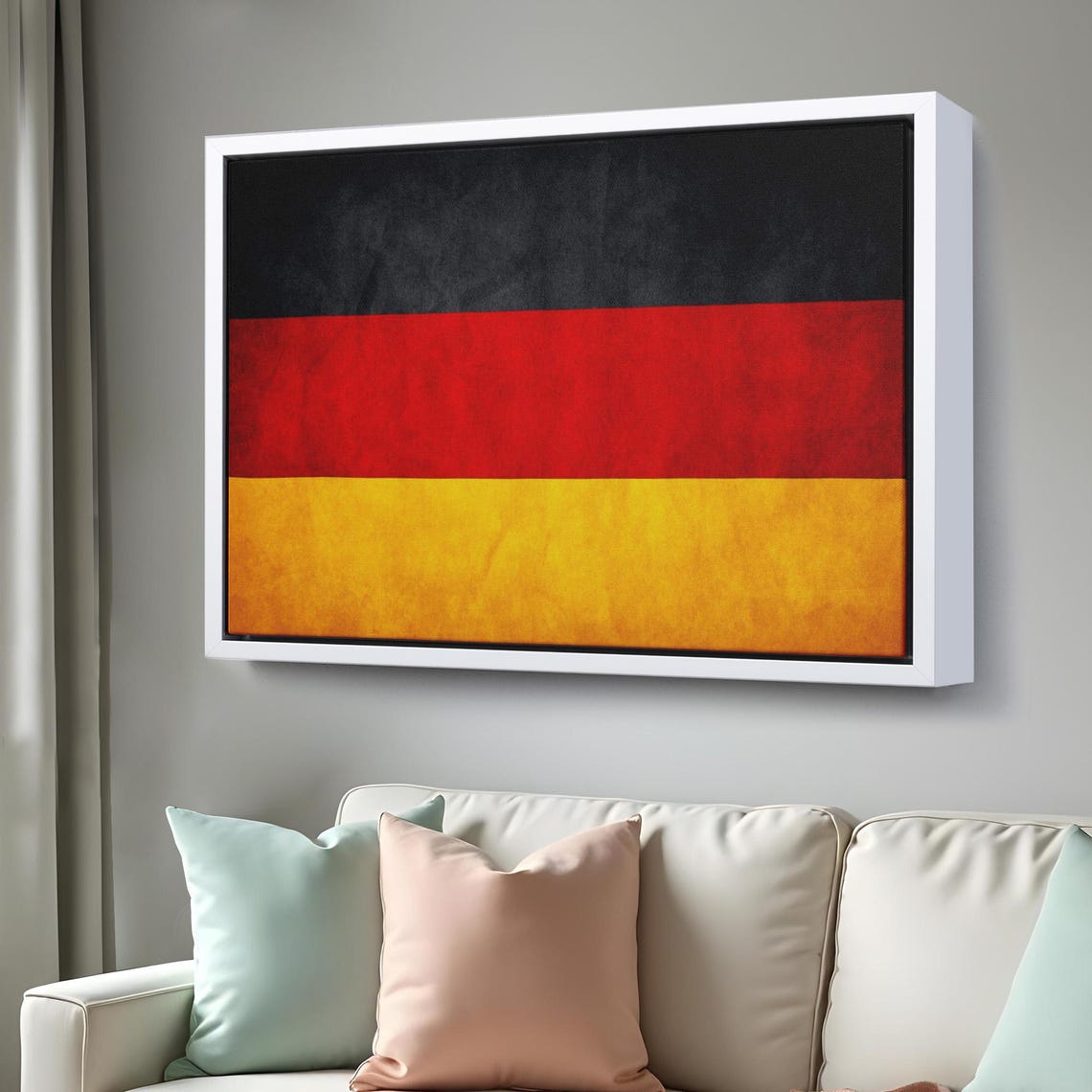Rustic Weathered German Flag Vintage Black Red Gold Banner Wall Art - Image 3