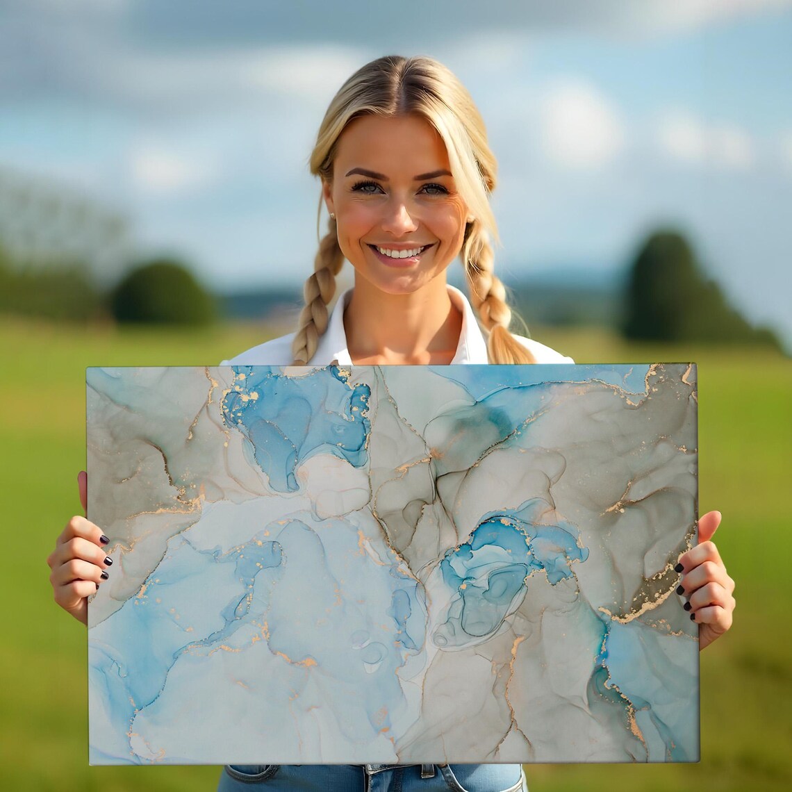 Ink And Alcohol Marble Pattern, Abstract Modern - Image 5