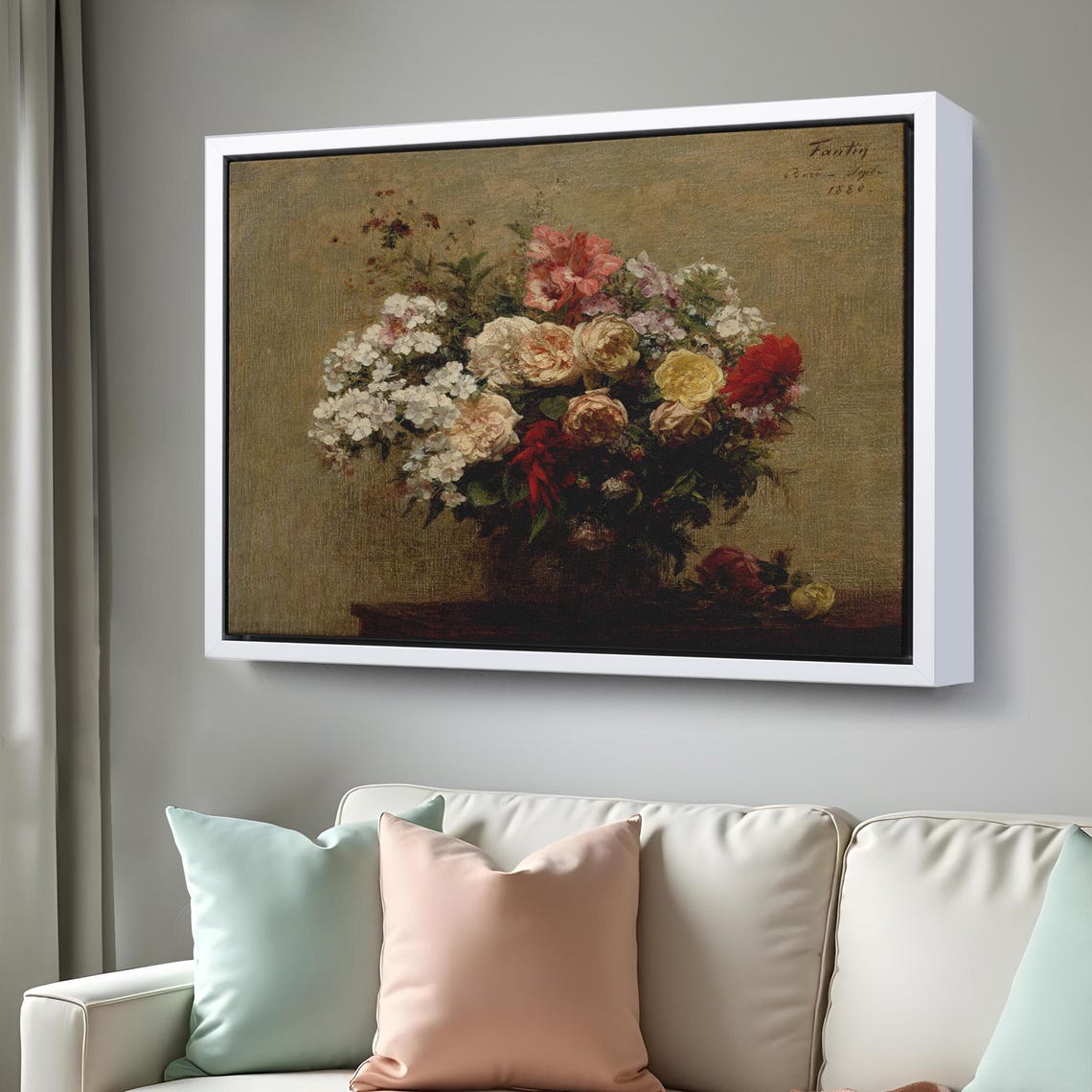 Vintage Floral Bouquet Roses Classical Old Master Still Life Art Print - Image 3