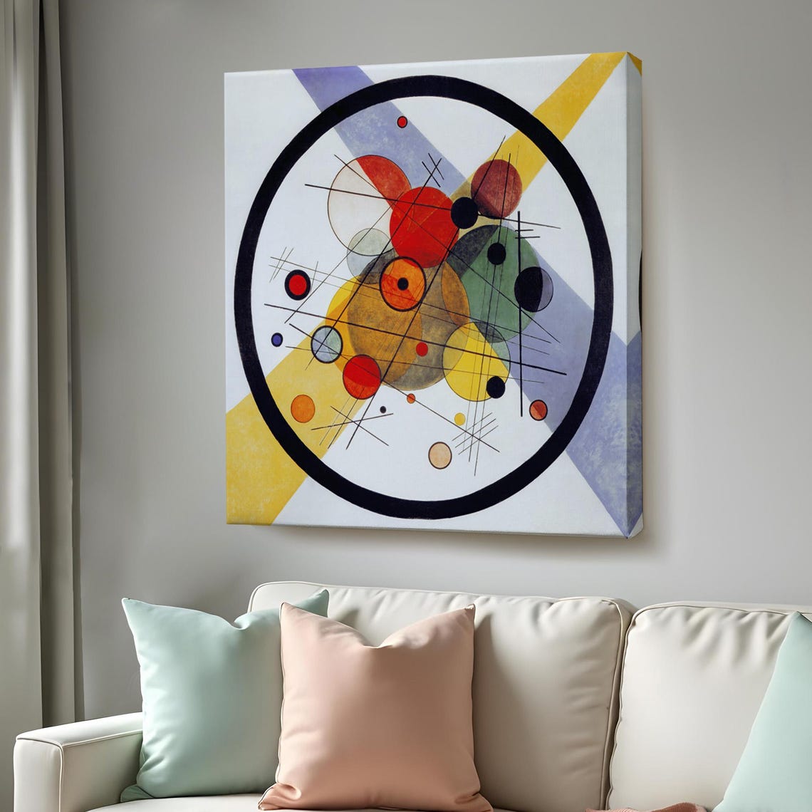 Kandinsky Circles in a Circle Geometric Abstract Classic Art Poster