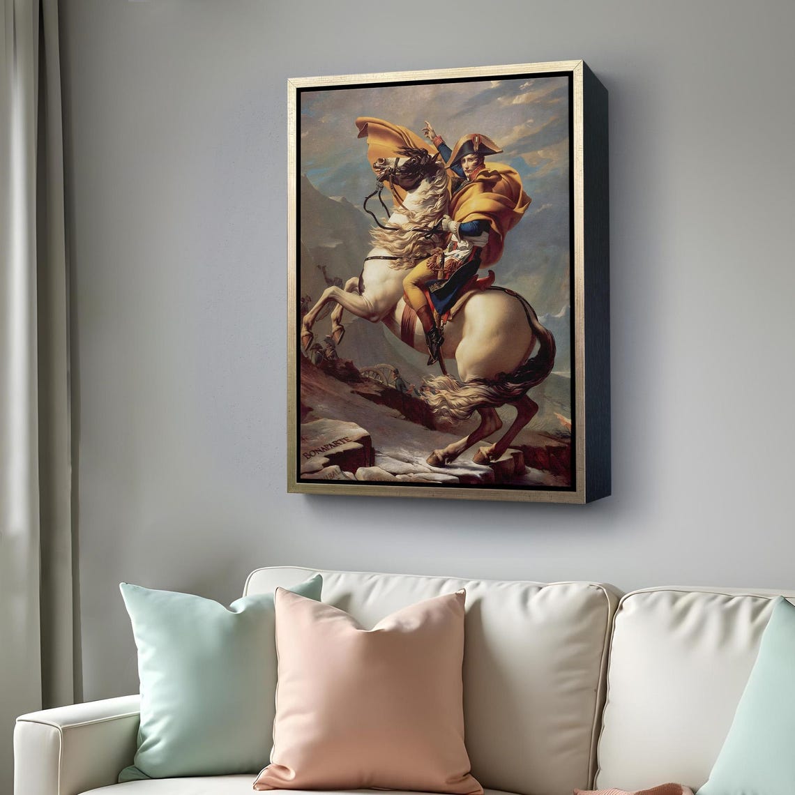 Napoleon Crossing The Alps Wall Print Room Decor Framed Wall Art Large Wall Hanging Modern Wall Decor - Image 4