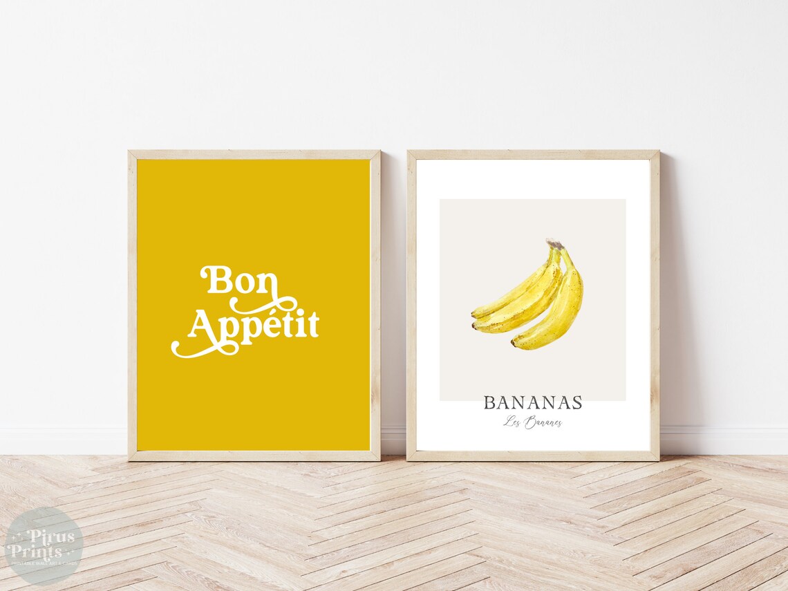Bon Appetit Retro Typography Kitchen Wall Art - Image 5