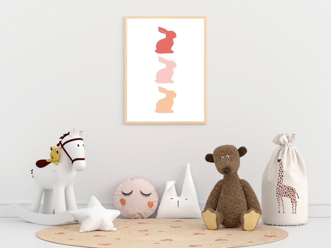 Easter Bunny Nursery Wall Art Poster - Image 3
