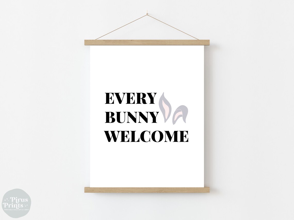 Every Bunny Welcome, Easter Pun Wall Decor - Image 2