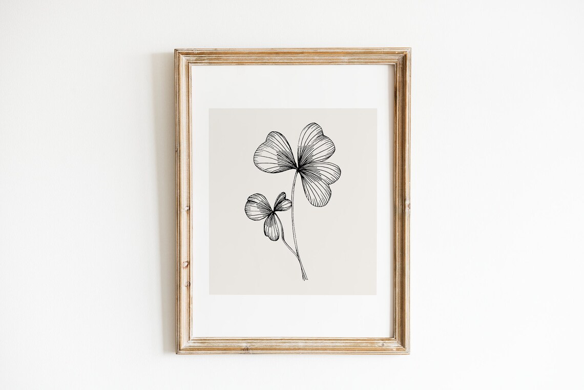 Shamrock Print, Minimal St Patricks Day Art Print - Image 2