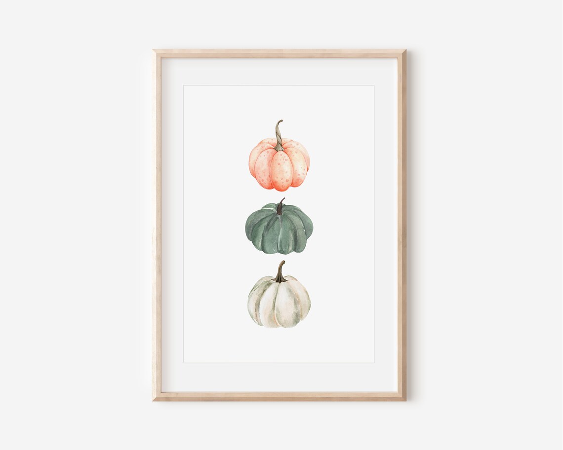 Pumpkin Watercolor Print, Fall Farmhouse Decor - Image 5