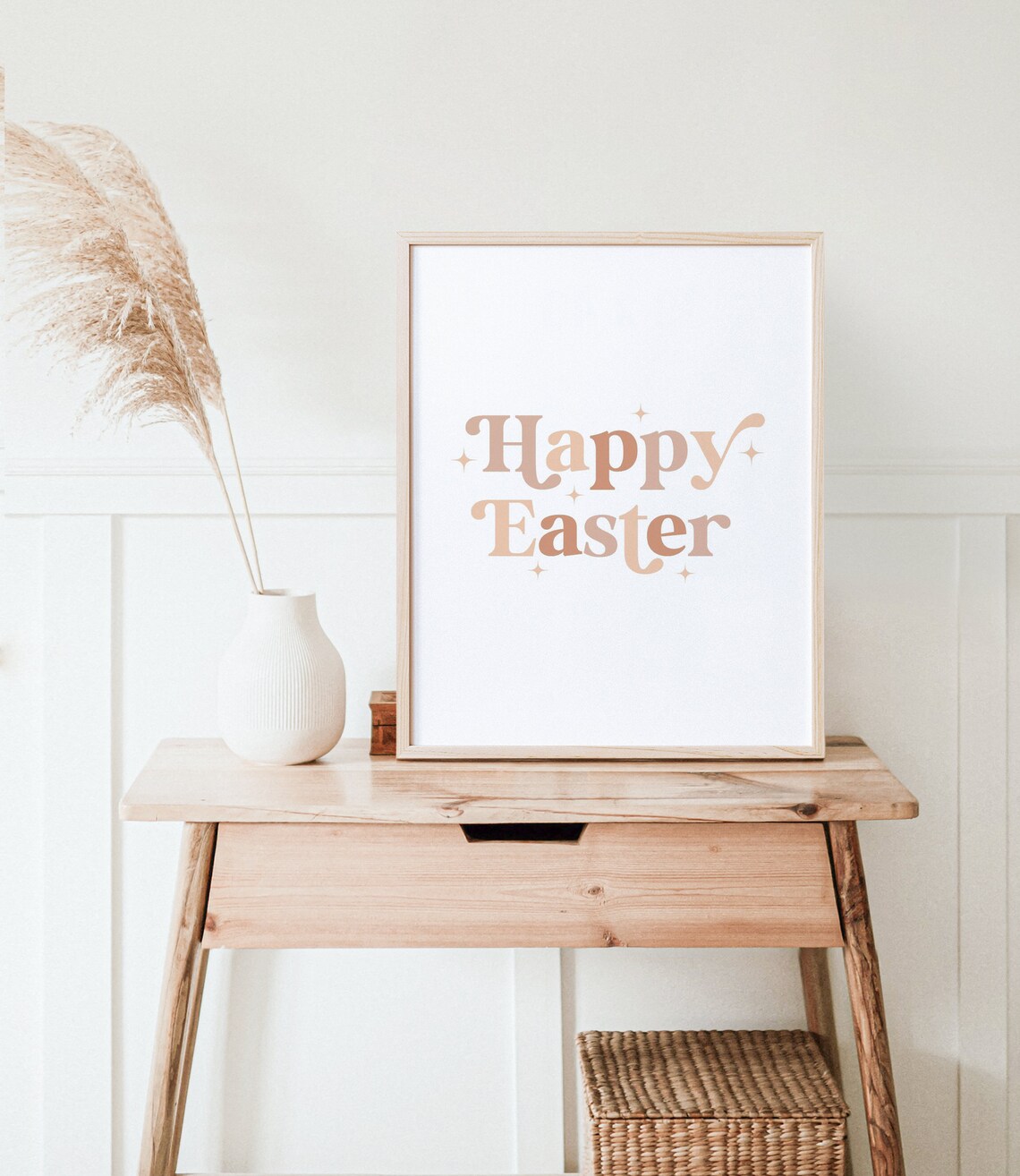 Happy Easter Sign, Boho Easter Decor Poster - Image 4