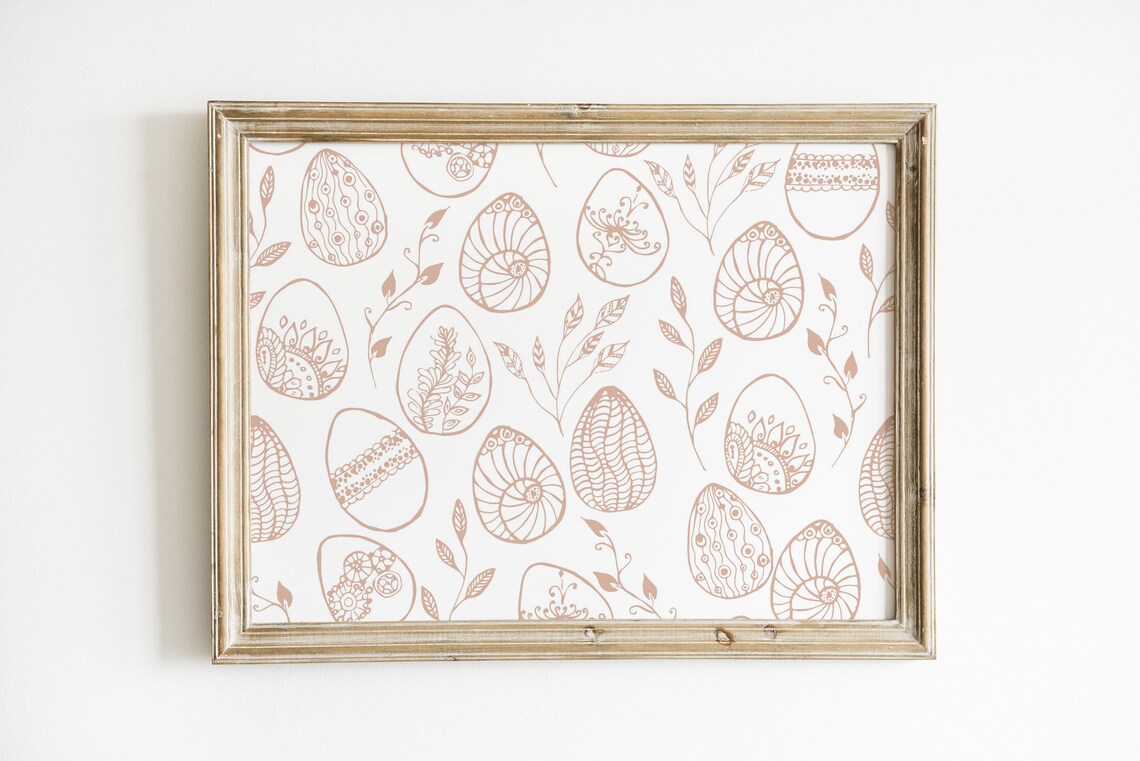 Easter Eggs Print, Minimalist Easter Decor