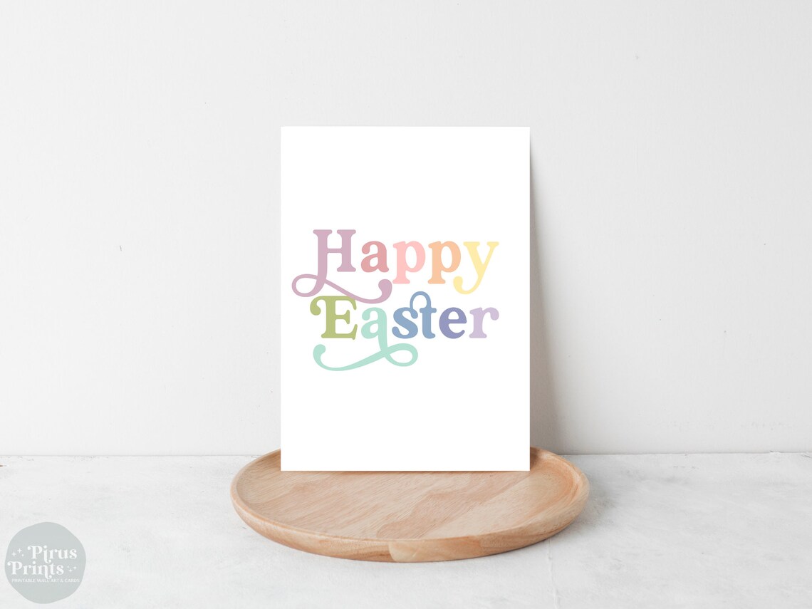Happy Easter Sign, Easter Wall Art Print - Image 2