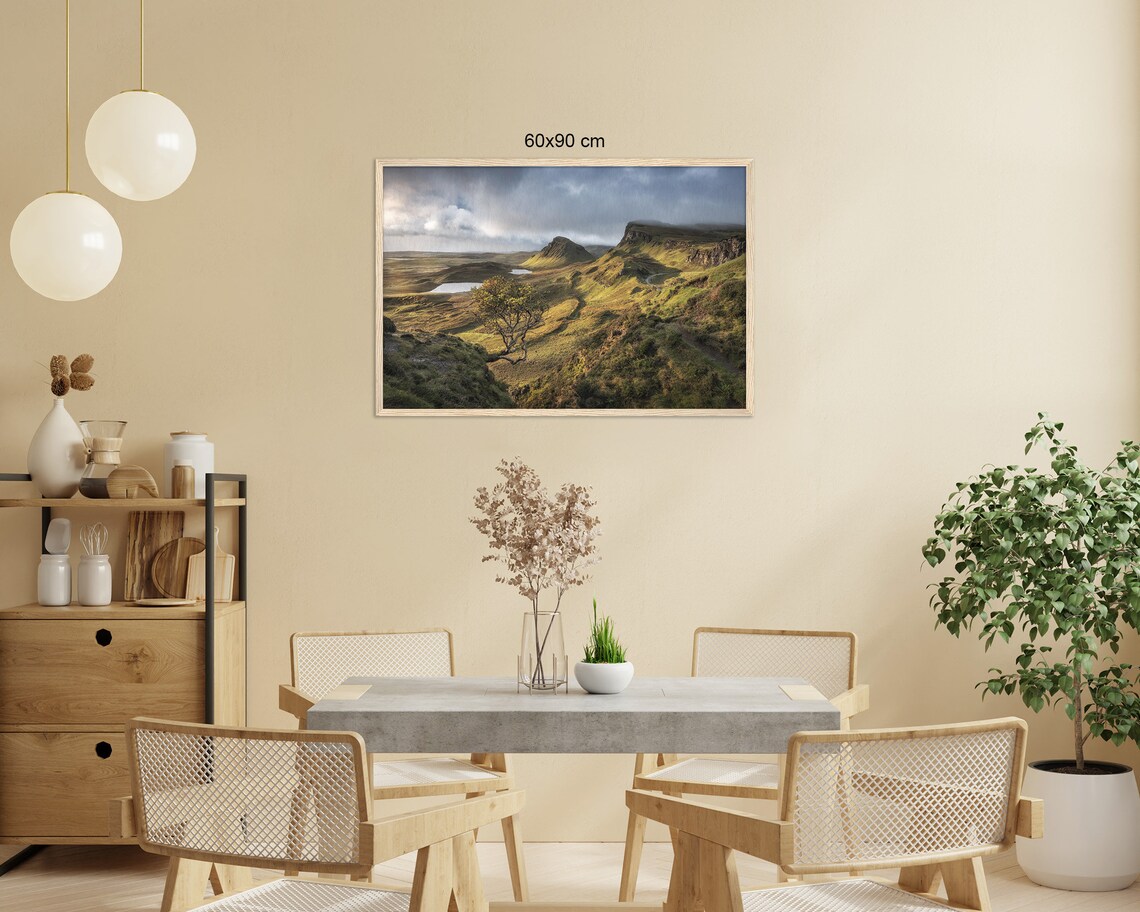 Isle Of Skye Scotland Highland Valley Lone Tree Golden Light Poster - Image 2