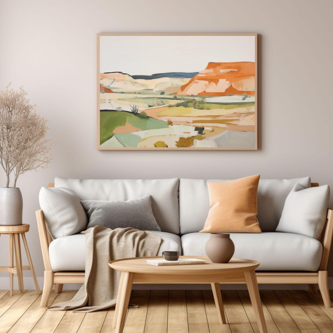 Desert Landscape Painting, Southwestern Mountain Art Print - Image 2