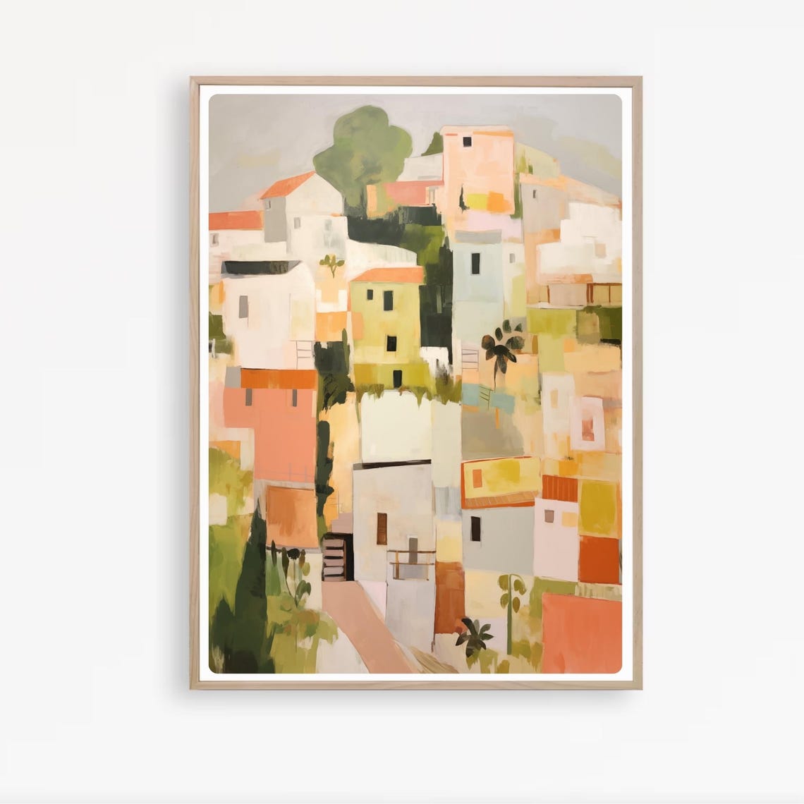 Colorful Village Houses, Mediterranean Spain Travel Poster - Image 4