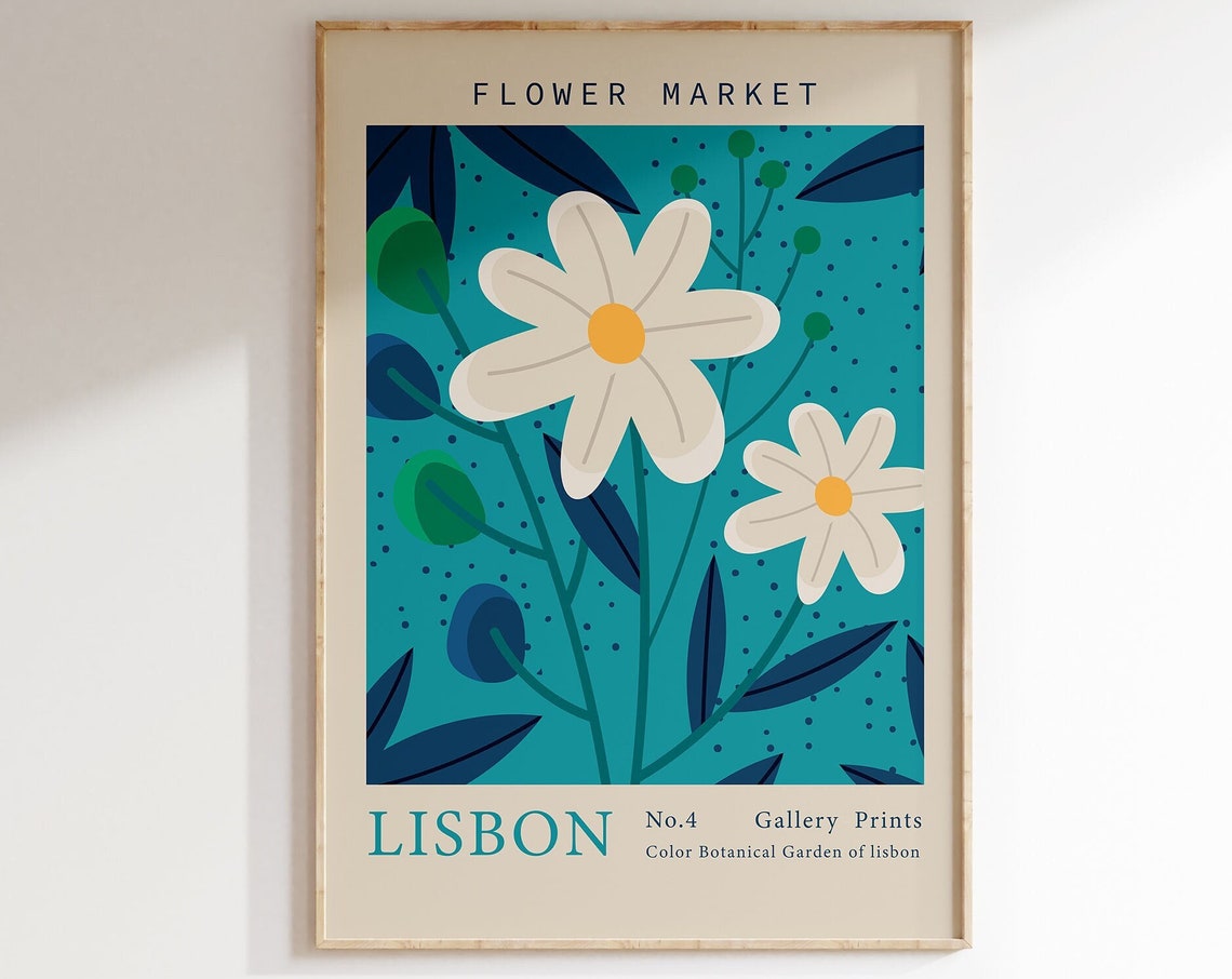 Flower Market Lisbon No 4 Daisy Botanical Gallery Art Poster