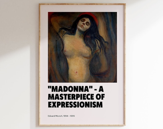 Edvard Munch Madonna 1894 Expressionist Masterpiece Art Poster