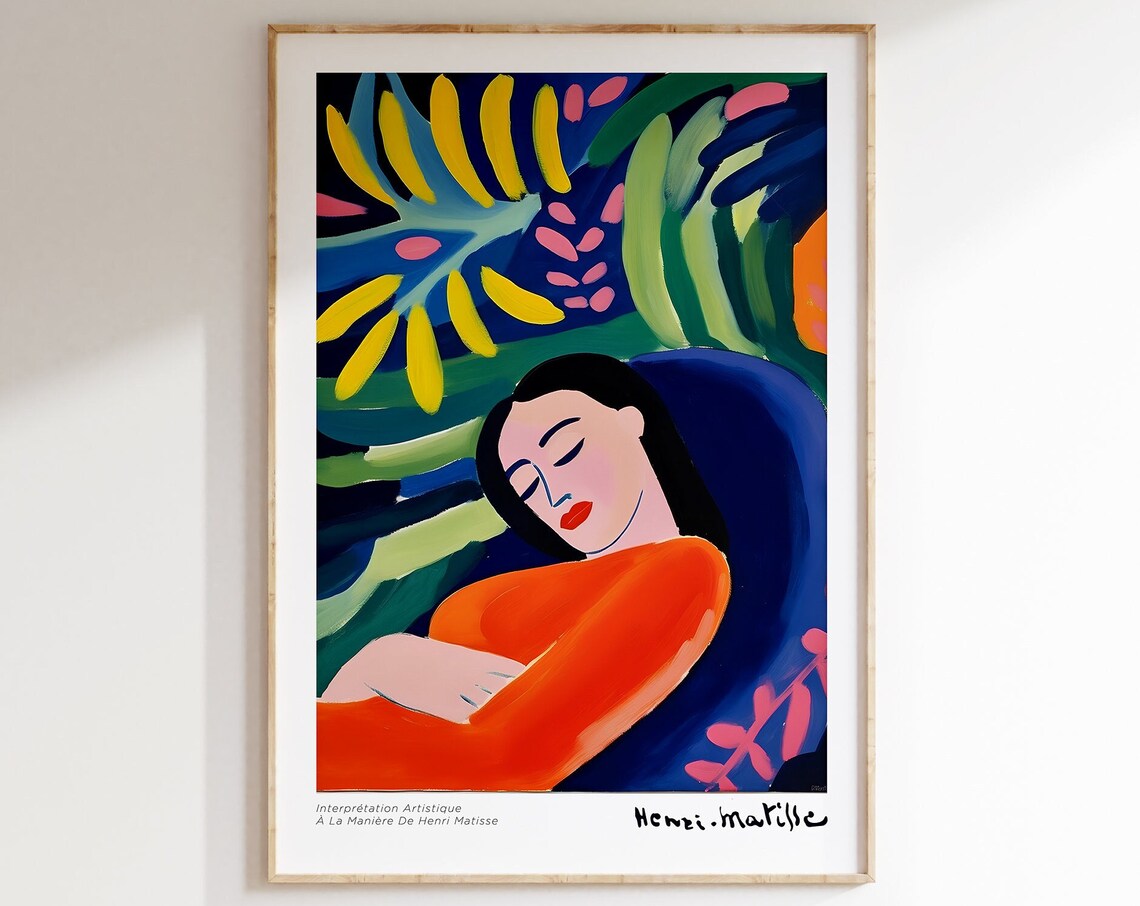 Matisse Cut Outs Poster, Minimalist Neutral Decor