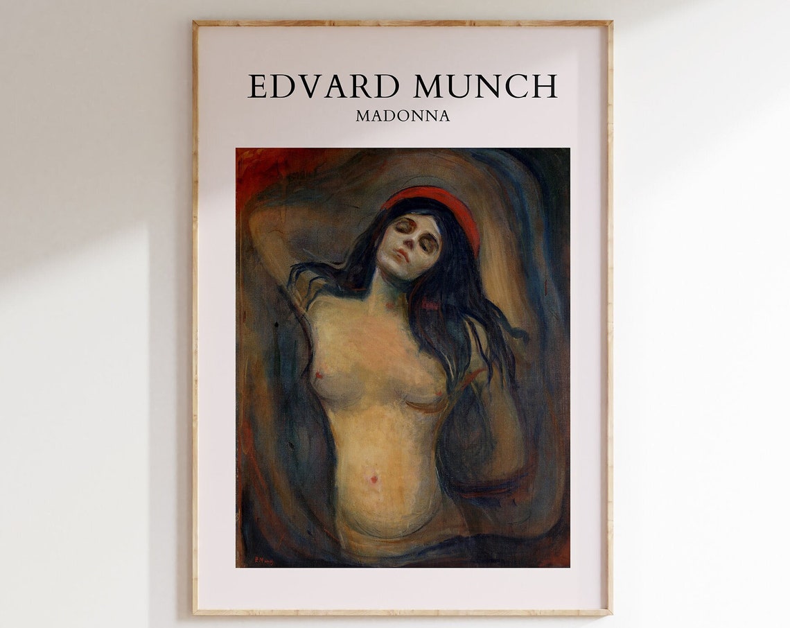 Edvard Munch Madonna Classic Expressionist Portrait Art Poster